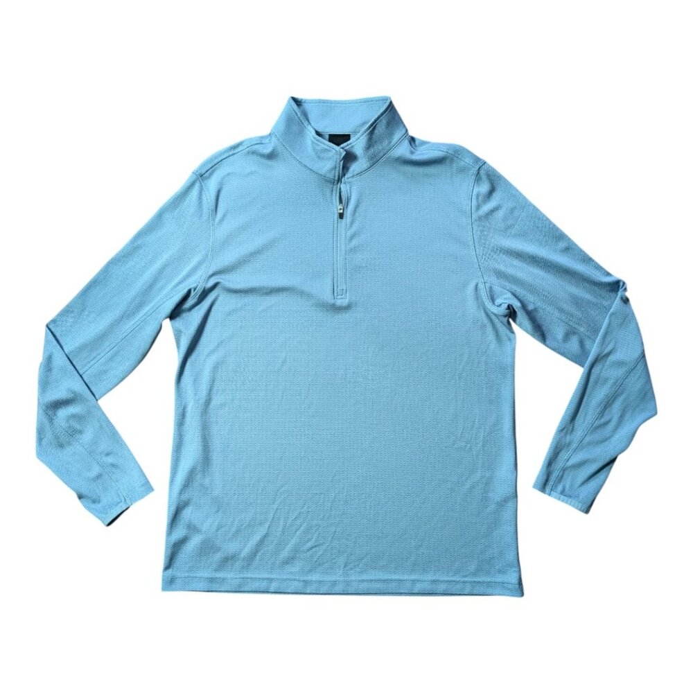 Dunning Men’s Golf Performance Quarter Zip 1/4 Zip Light Blue Size Medium M